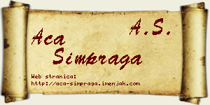 Aca Šimpraga vizit kartica